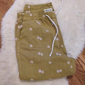 Madewell embroidered daisy pants